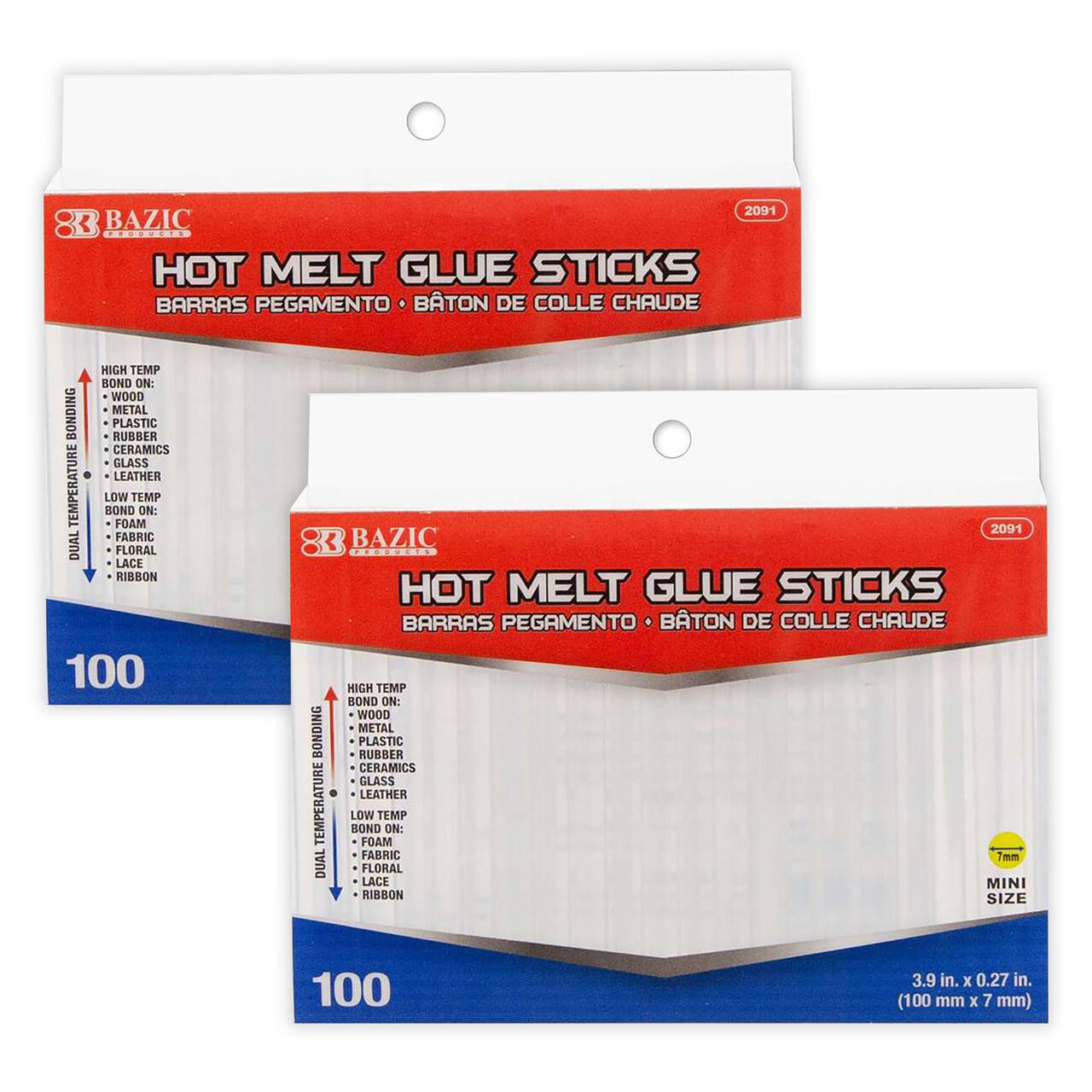 BAZIC Products® Mini Hot Melt Glue Sticks, 2 ct.